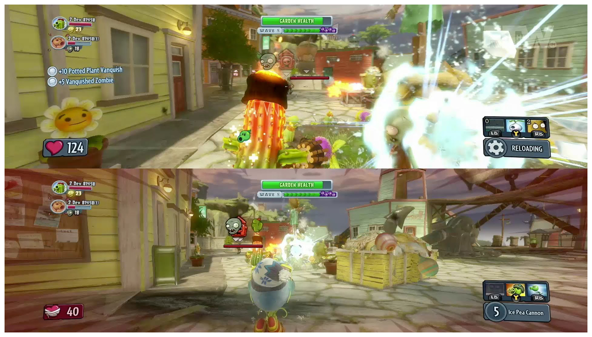 Plants vs zombies играть вдвоем. Plants vs Zombies Garden Warfare 2 Xbox one. Plants vs Zombies Garden Warfare 3 Xbox one. Split Screen Zombie vs Plants. Plants vs. Zombies: Garden Warfare сплит скрин.