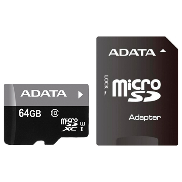 Карта памяти ADATA Micro SDXC Premier AUSDX64GUICL10-RA1 64GB, купить в Москве, цены в интернет-магазинах на Мегамаркет