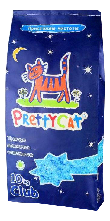 Впитывающий наполнитель для кошек PrettyCat Кристаллы чистоты силикагелевый, 10 кг