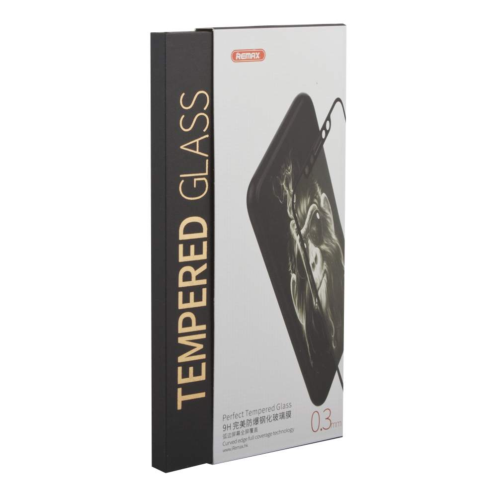 Защитное стекло REMAX 2 в 1 Perfect Series Tempered Glass для iPhone X GL-09 (черное)