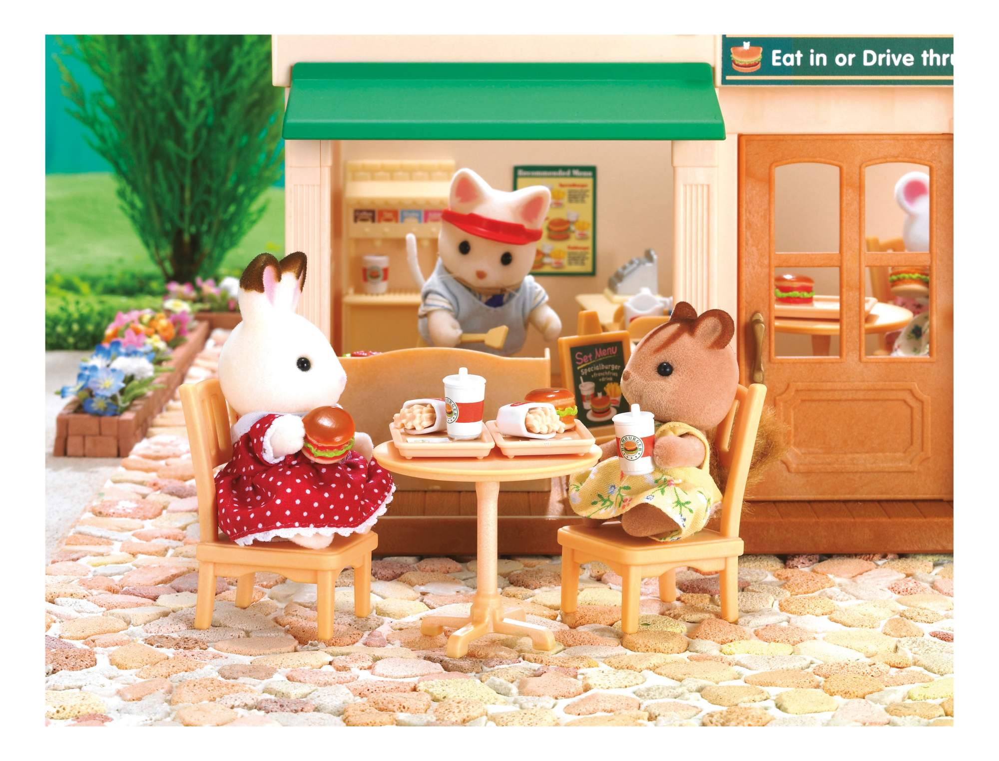 Игровой набор sylvanian families ресторан гамбургер – купить в Москве, цены  в интернет-магазинах на Мегамаркет