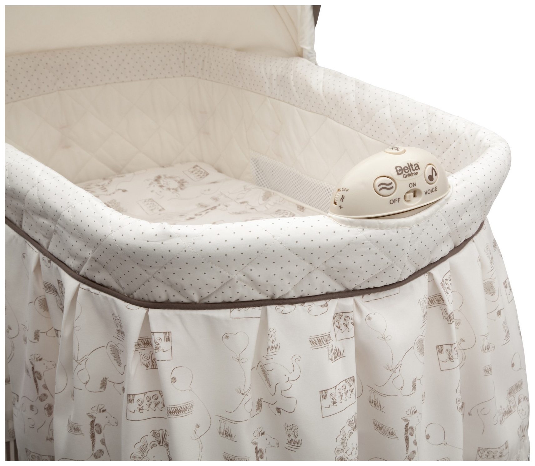 Delta children store rocking bassinet