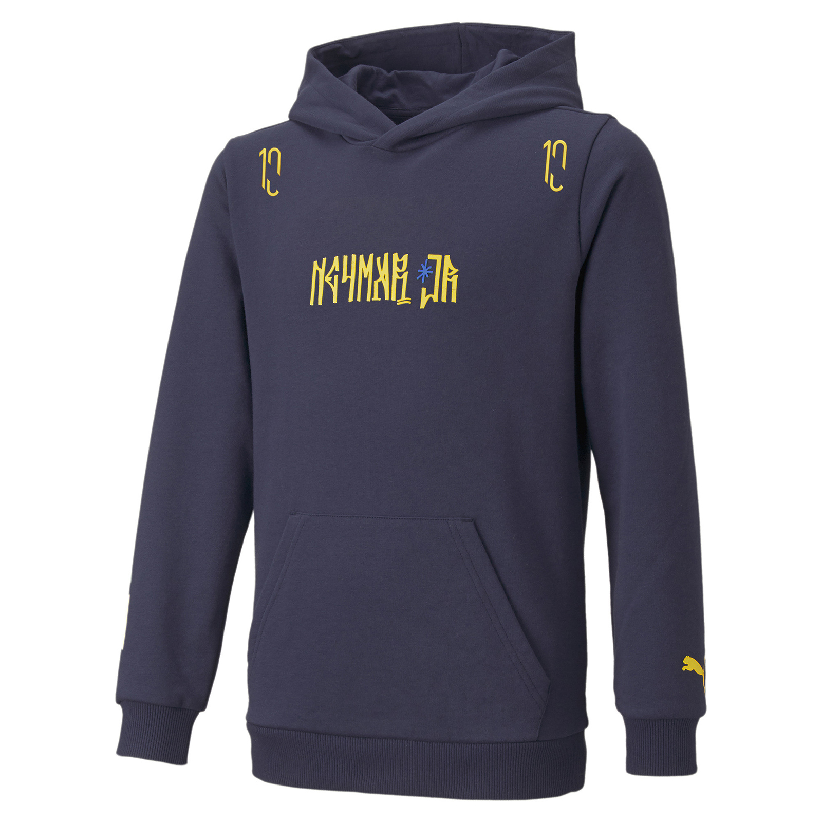 Худи Puma NEYMAR JR HERO Hoody Jr Peacoat-Dandelio 60554506 цв.синий р. 152