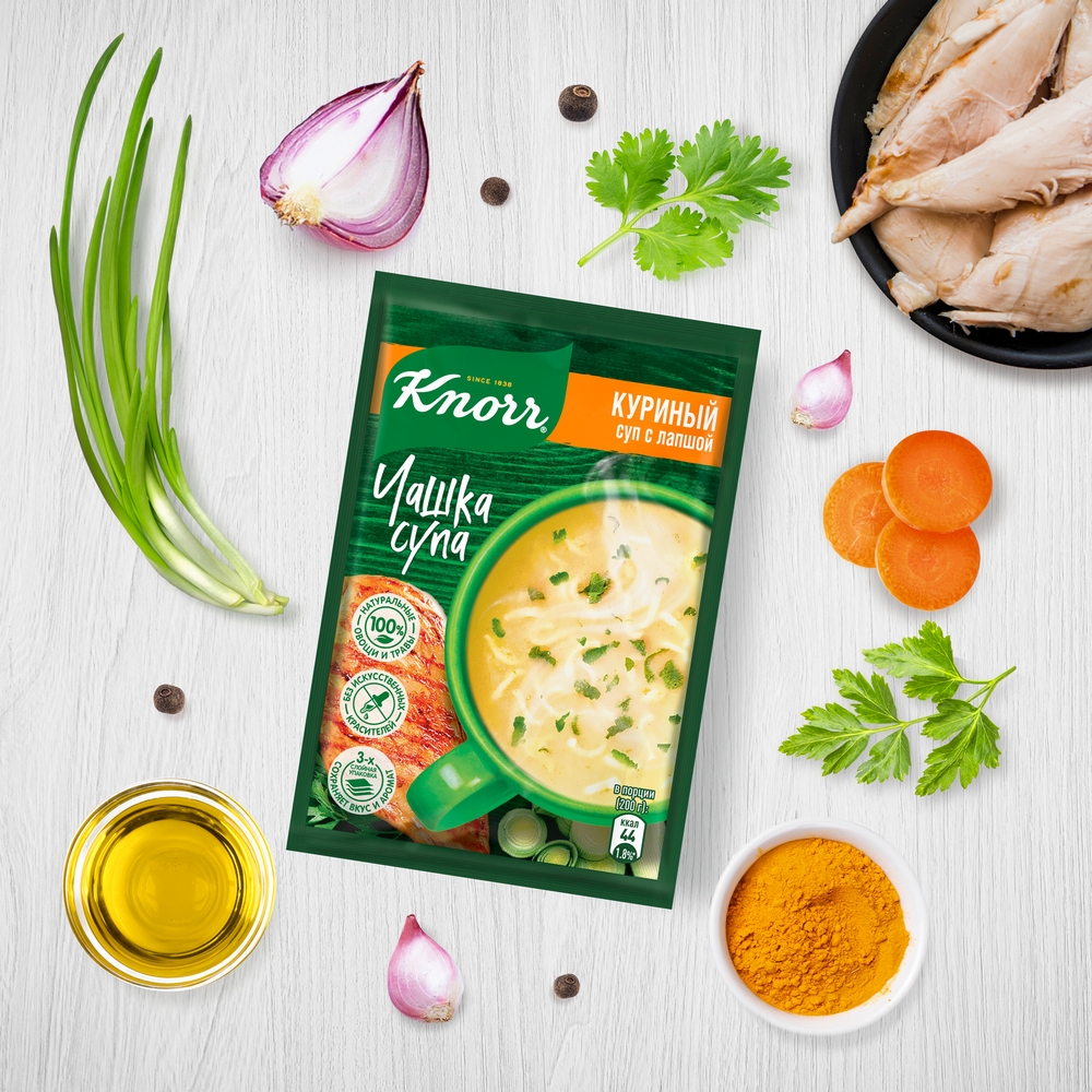 Купить чашка супа быстрорастворимый Knorr Куриный суп с лапшой 13 гр, цены  на Мегамаркет | Артикул: 100023631472