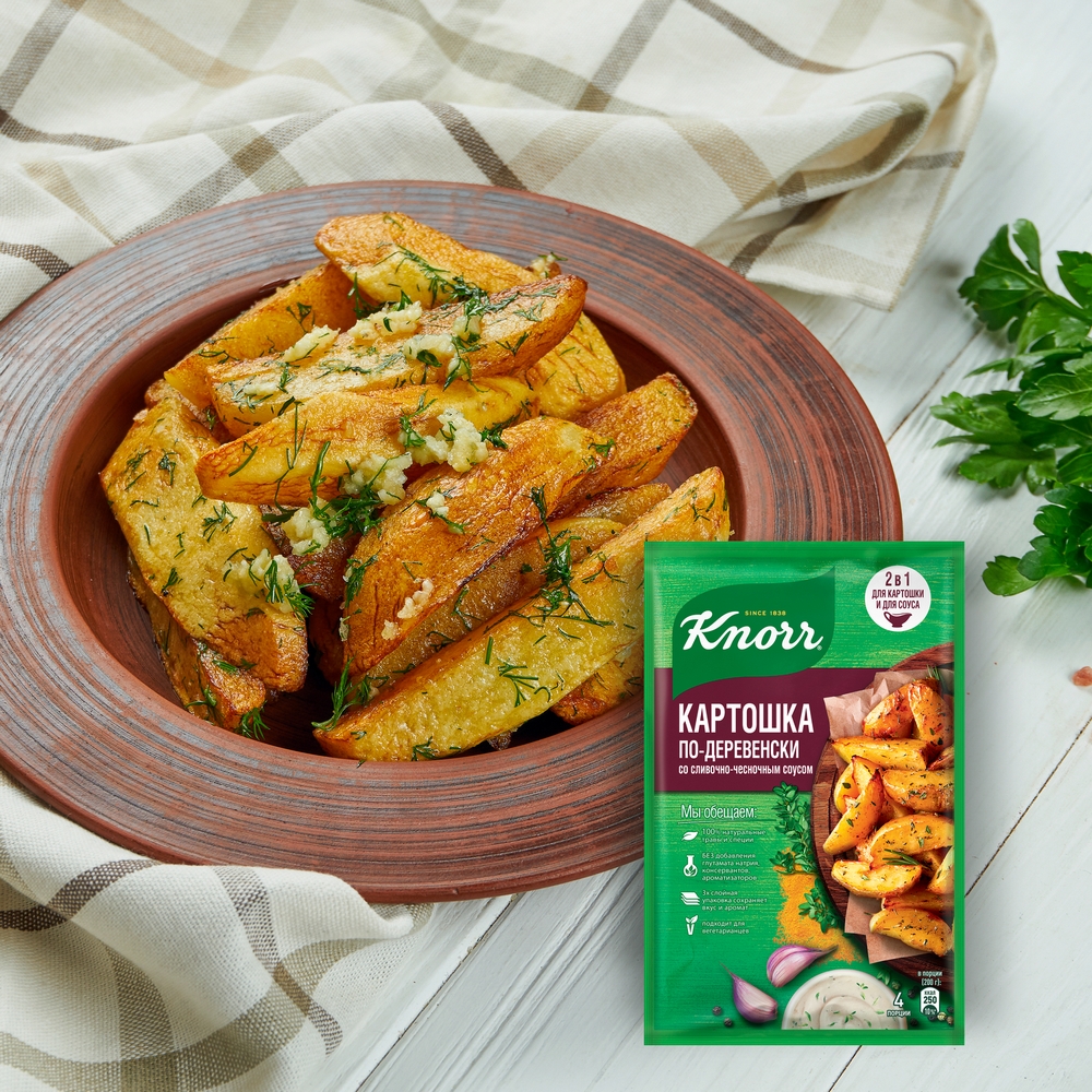 Купить смесь Knorr на второе со сливочно-чесночным соусом 28 г, цены на  Мегамаркет | Артикул: 100023631482