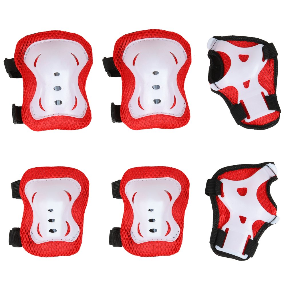 Комплект защиты Компания друзей налокотники, наколенники, полуперчатки, красный JB0208473