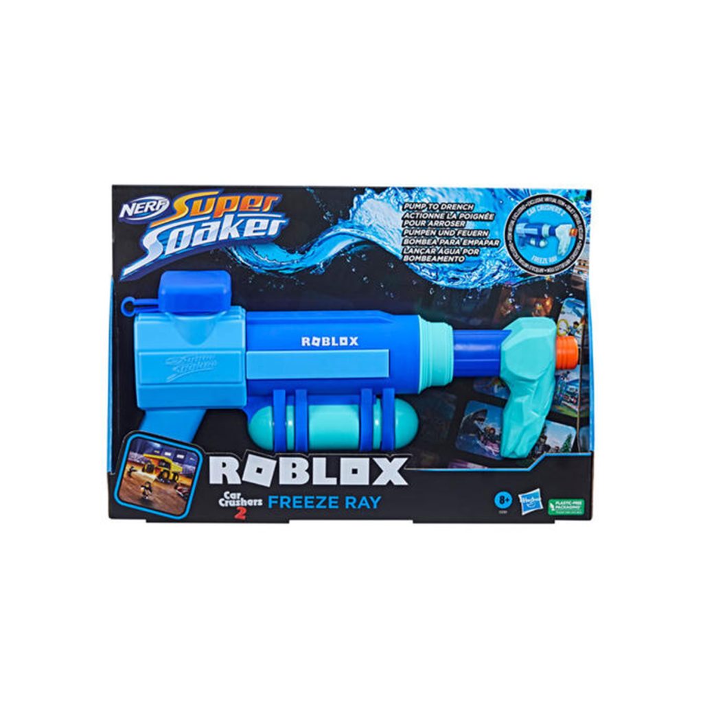 Купить бластер игрушечный водный Super Soaker Roblox Car Crushers 2 Freeze  Ray Nerf, цены на Мегамаркет