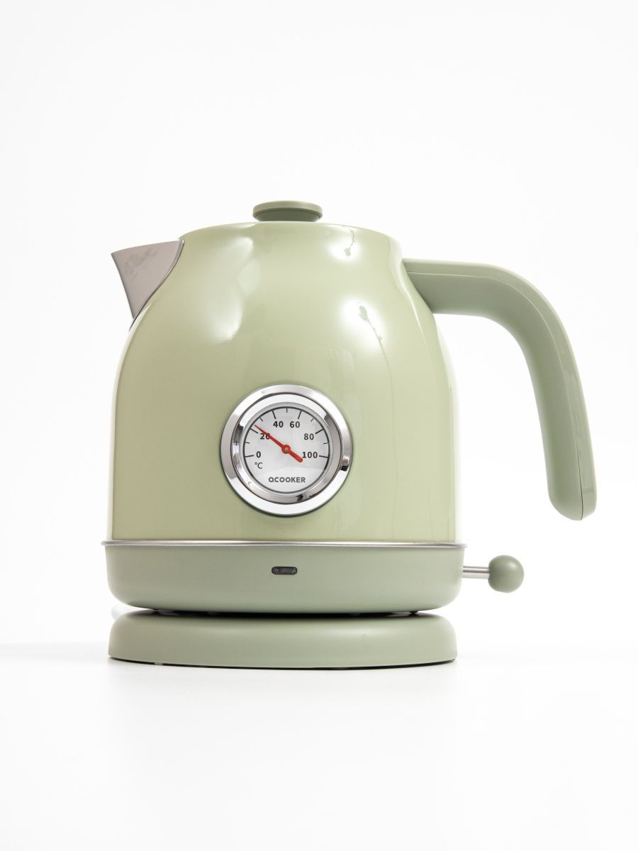 Чайник электрический Xiaomi Qcooker Retro Electric Kettle 1.7 л зеленый, купить в Москве, цены в интернет-магазинах на Мегамаркет