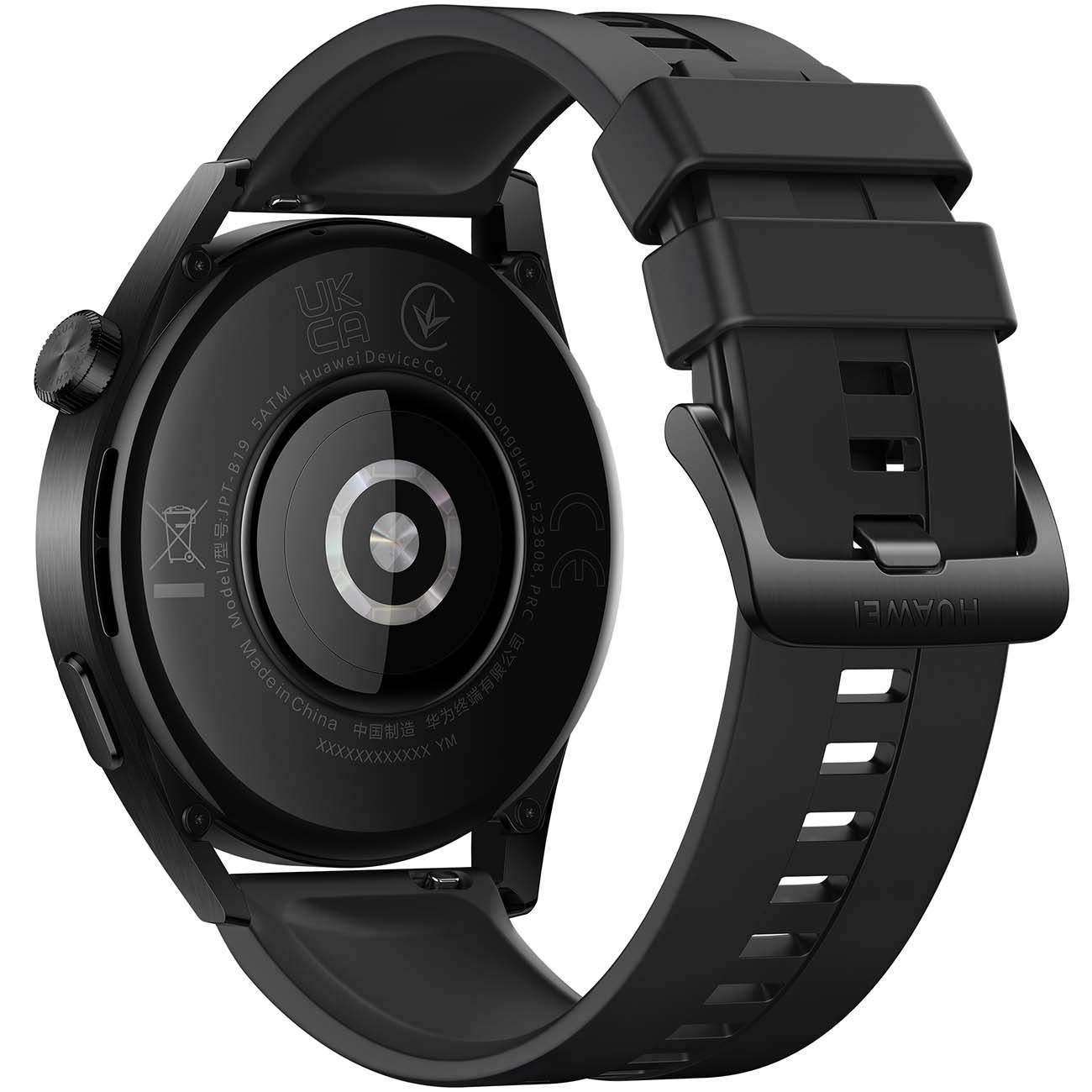 Смарт-часы Huawei watch GT 3 JPT-B29 Black SS/Black Fluoroelastomer  (55028464) - купить в М.видео, цена на Мегамаркет