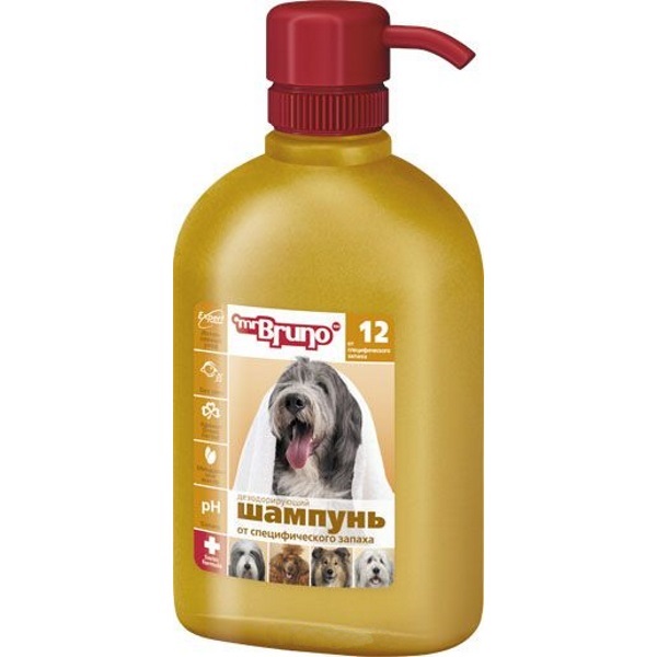 Шампунь-бальзам для собак Mr.Bruno №12 Дезодорирующий от специфического запаха, 350 мл