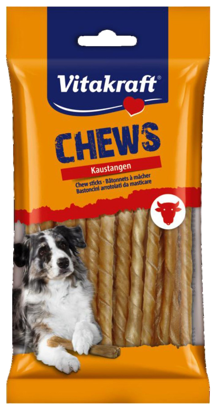 Лакомство для собак Vitakraft Chews Sticks, жевательные палочки, сыромятная кожа, 130г