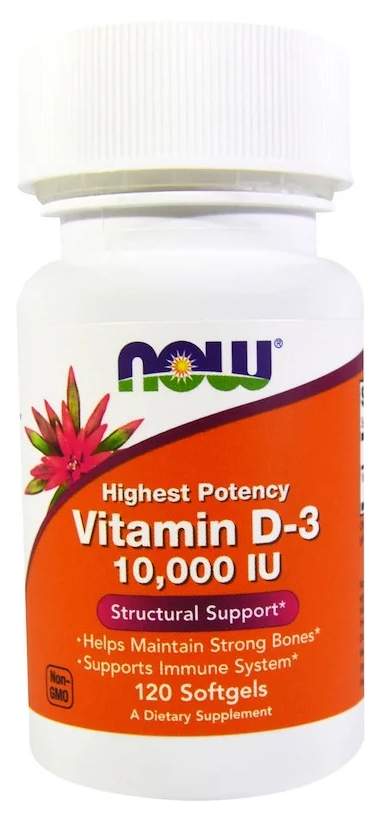 Витамин D Now Vitamin D-3 10000 Me 120 гелевых капсул - купить в интернет-магазинах, цены на Мегамаркет | витамины, минералы и пищевые добавки