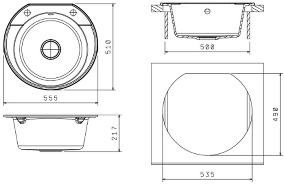 Мойка чертеж. Мойка Florentina Эльба. Круглые мойки для кухни Размеры. Мойка для кухни Размеры. Диаметр круглой мойки для кухни.