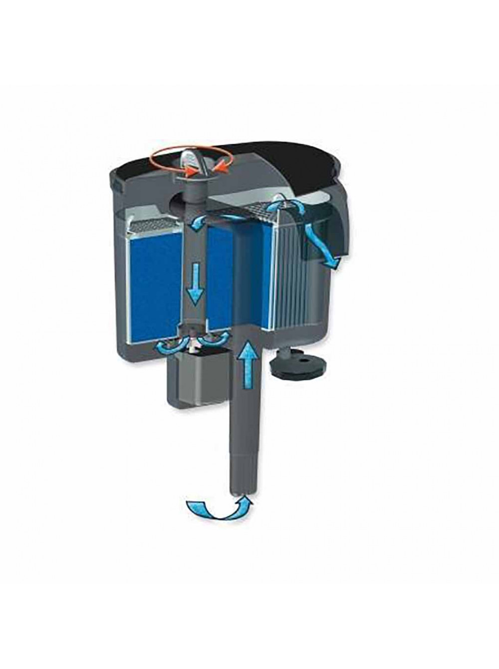 Фильтр для аквариума навесной (рюкзачный) Aquael VERSAMAX 2, 800 л/ч, 7,2 Вт