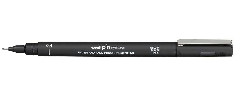 Линер Uni Pin Fine Line 04 черный 0,4мм