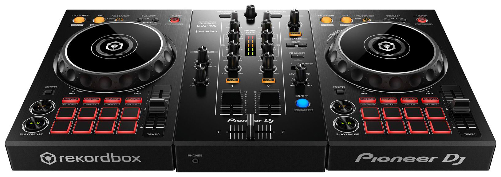 400 дж. Pioneer DDJ-400. DJ-контроллер Pioneer DDJ-400. Pioneer DDJ 400 пульт. Пульт DJ Pioneer 400.