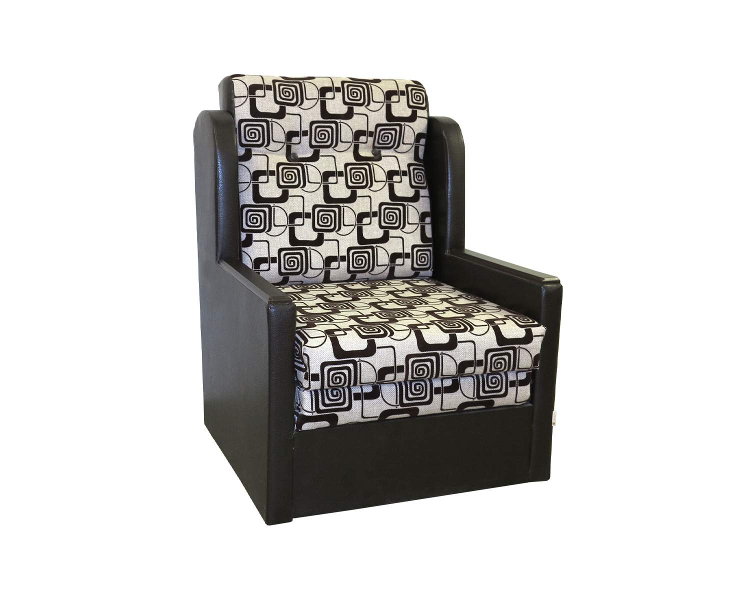 Кресло-кровать Шарм-Дизайн Классика Д 1907311, рисунок ромб/коричневый