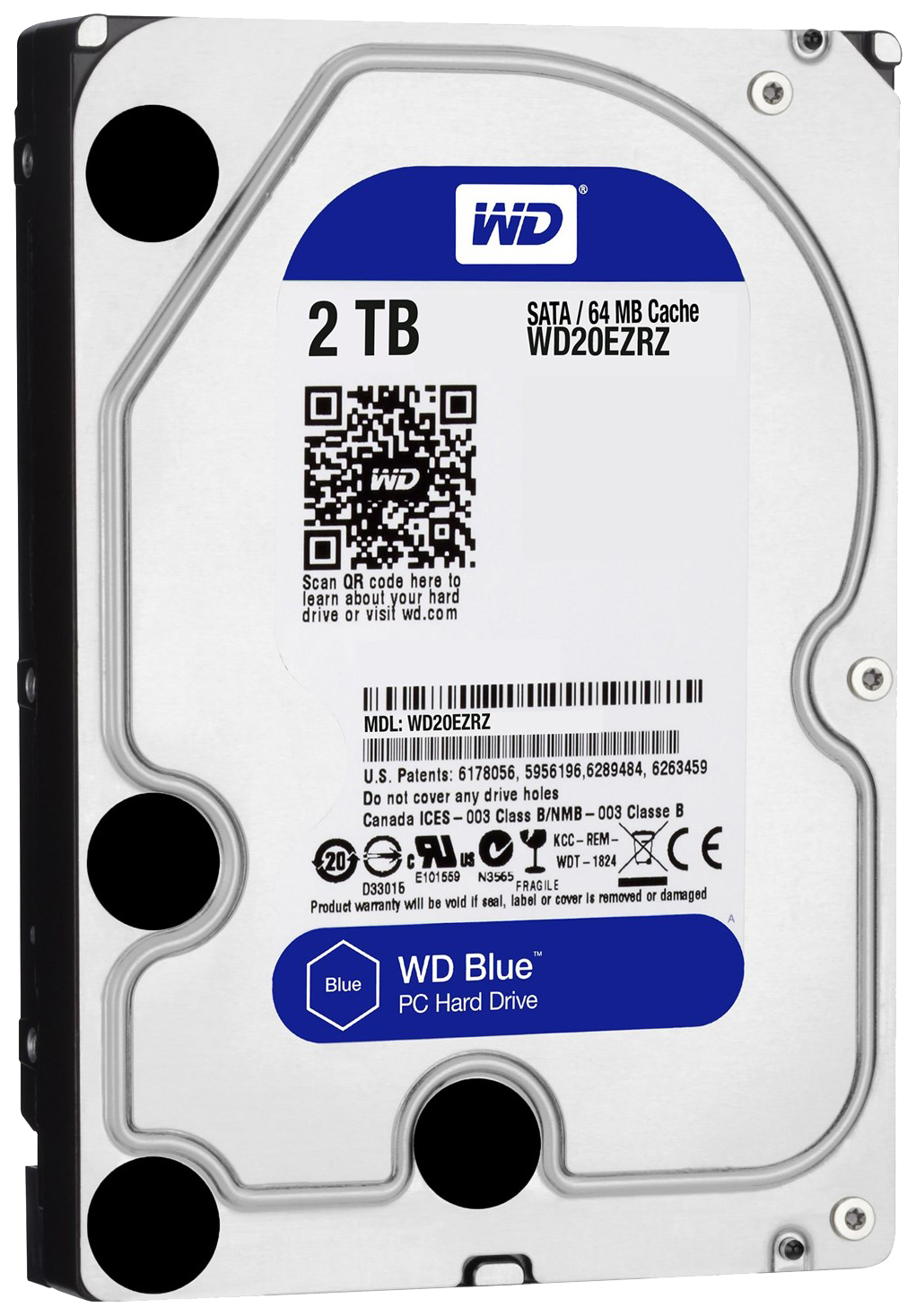 Жесткий диск WD Blue 2ТБ (WD20EZRZ) – отзывы покупателей на маркетплейс  Мегамаркет | Артикул: 100000576013