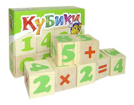 Детские кубики Томик Деревянные цифры