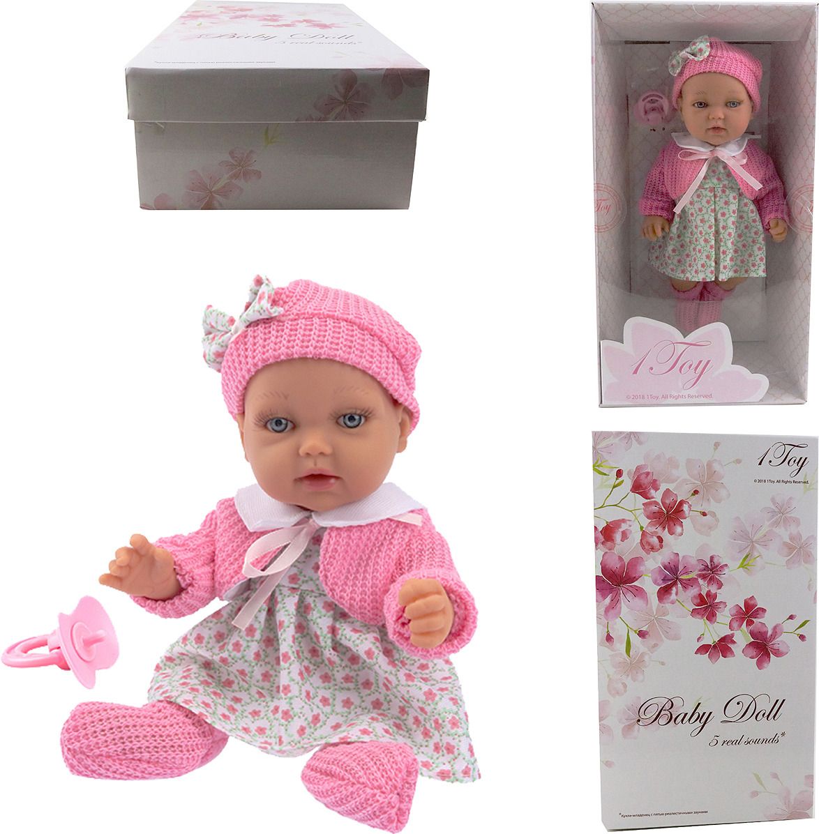 Купить 1toy Пупсик функциональный Baby Doll, 28 см, Т14113, цены на  Мегамаркет