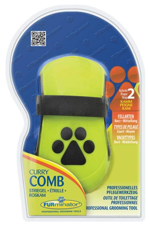 Расческа для кошек и собак FURminator® резина, цвет черный, зеленый