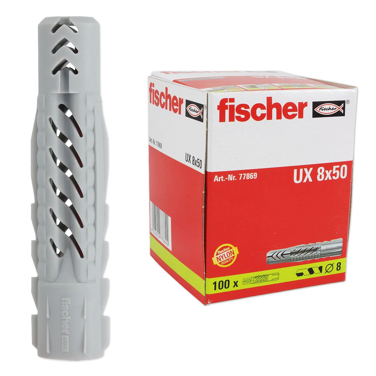 Дюбель универсальный Fischer UX 8X50 (100 шт) 77869