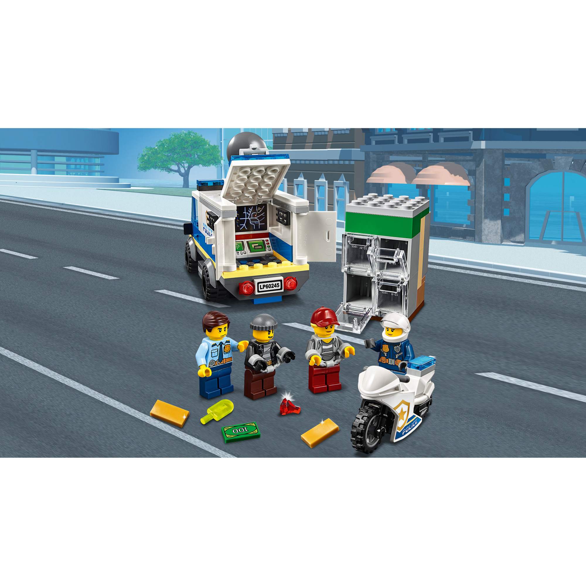 Купить конструктор LEGO City Police 60245 Ограбление полицейского  монстр-трака, цены на Мегамаркет | Артикул: 100025820514