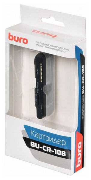 Внешний картридер Buro BU-CR-108, купить в Москве, цены в интернет ...