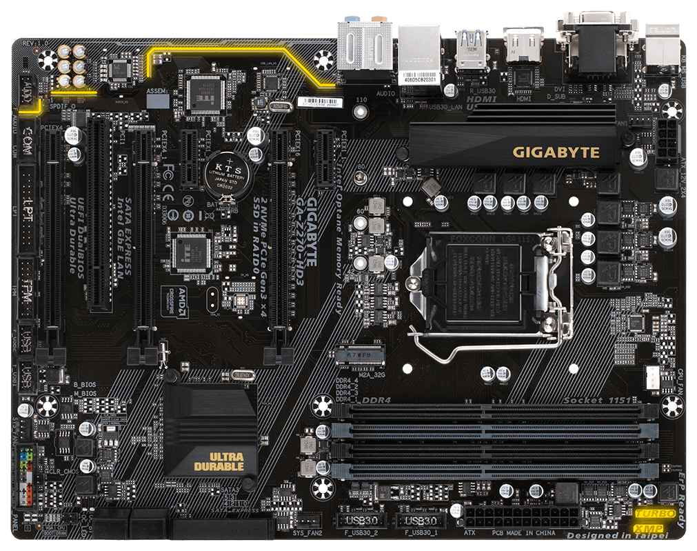 Материнская плата GIGABYTE GA-Z270-HD3, купить в Москве, цены в интернет-магазинах на Мегамаркет