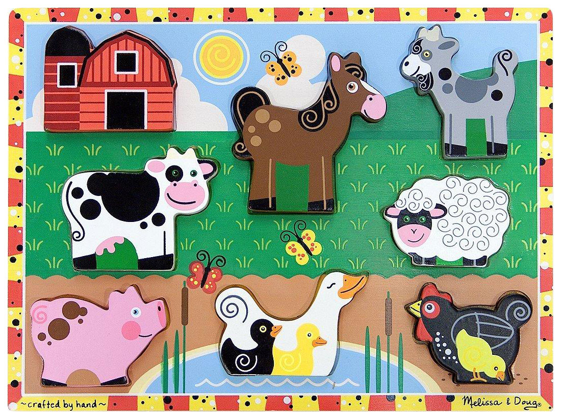 Melissa and Doug пазлы деревянные