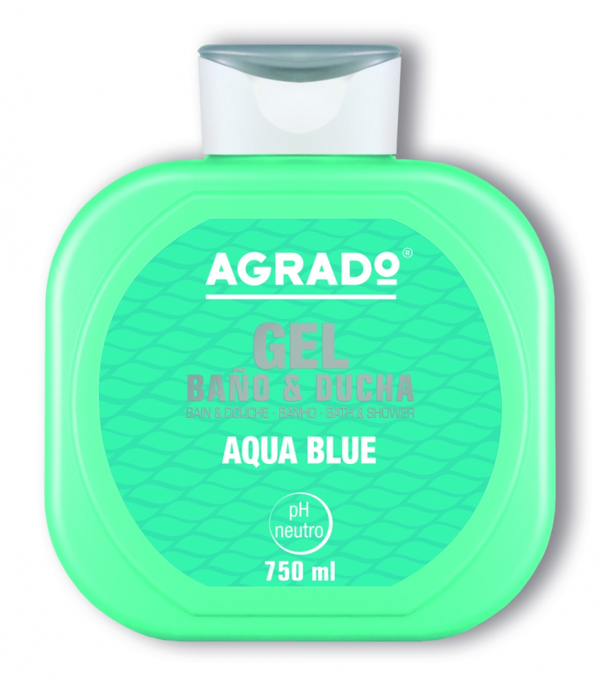 Гель для душа Agrado Aqua Blue увлажняющий, для всех типов кожи 750 мл - купить в titanhim, цена на Мегамаркет
