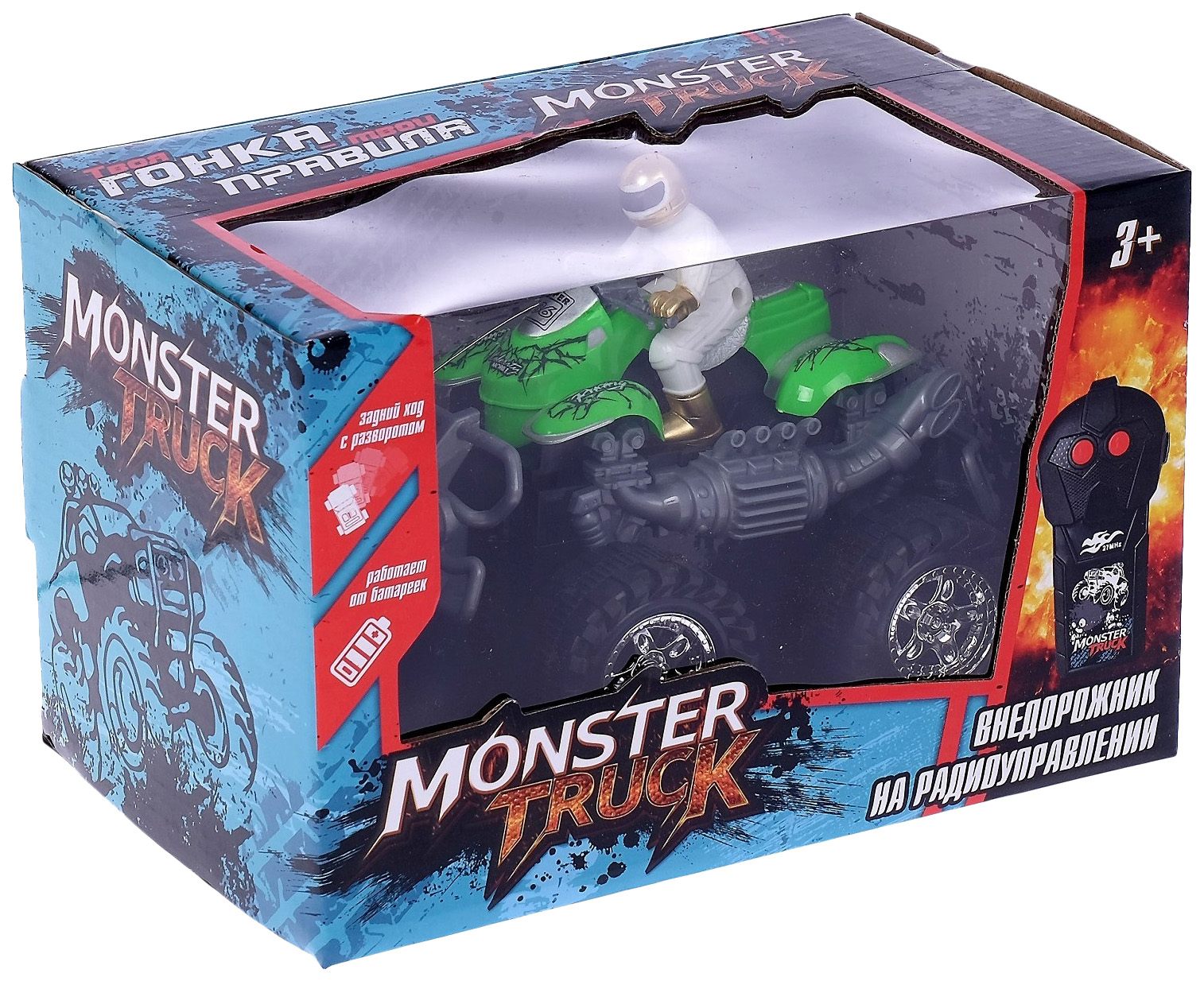 Машина р/у Monster Truck - Квадроцикл (на бат.) WOOW TOYS – купить в  Москве, цены в интернет-магазинах на Мегамаркет