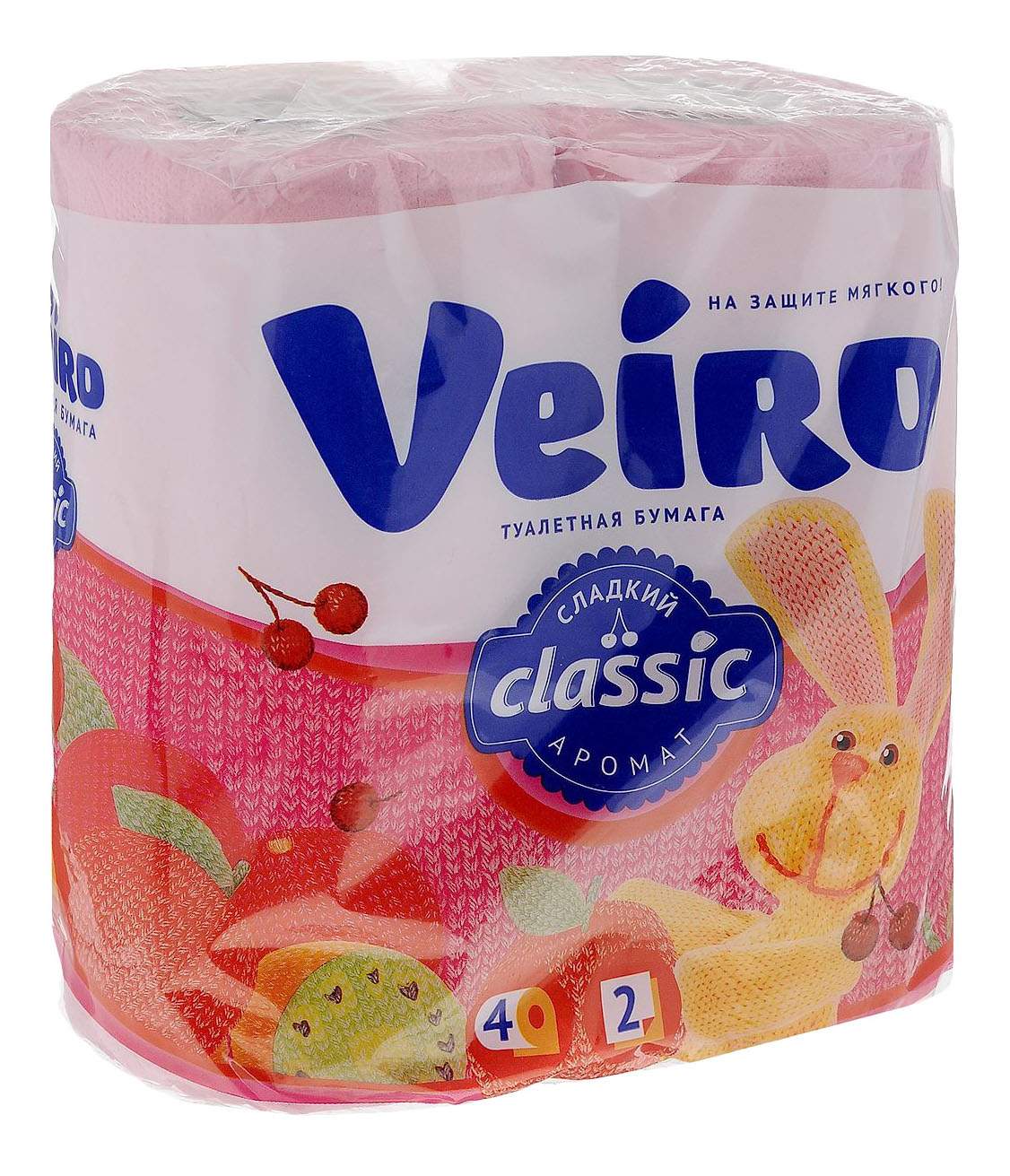 Туалетная бумага Veiro Classic Сладкий аромат 2-ух слойная 4 шт.