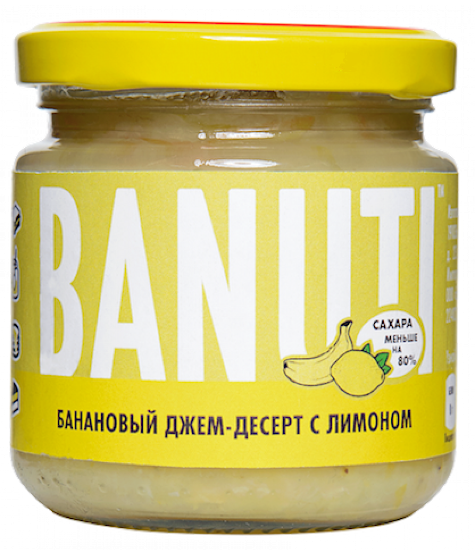 Фотография <b>Банановый</b> <b>джем</b>-десерт Banuti с лимоном 200 г № 1.