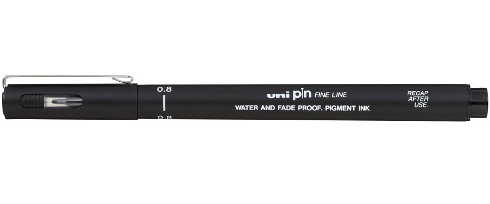 Линер Uni Pin Fine Line 08 черный 0,8мм