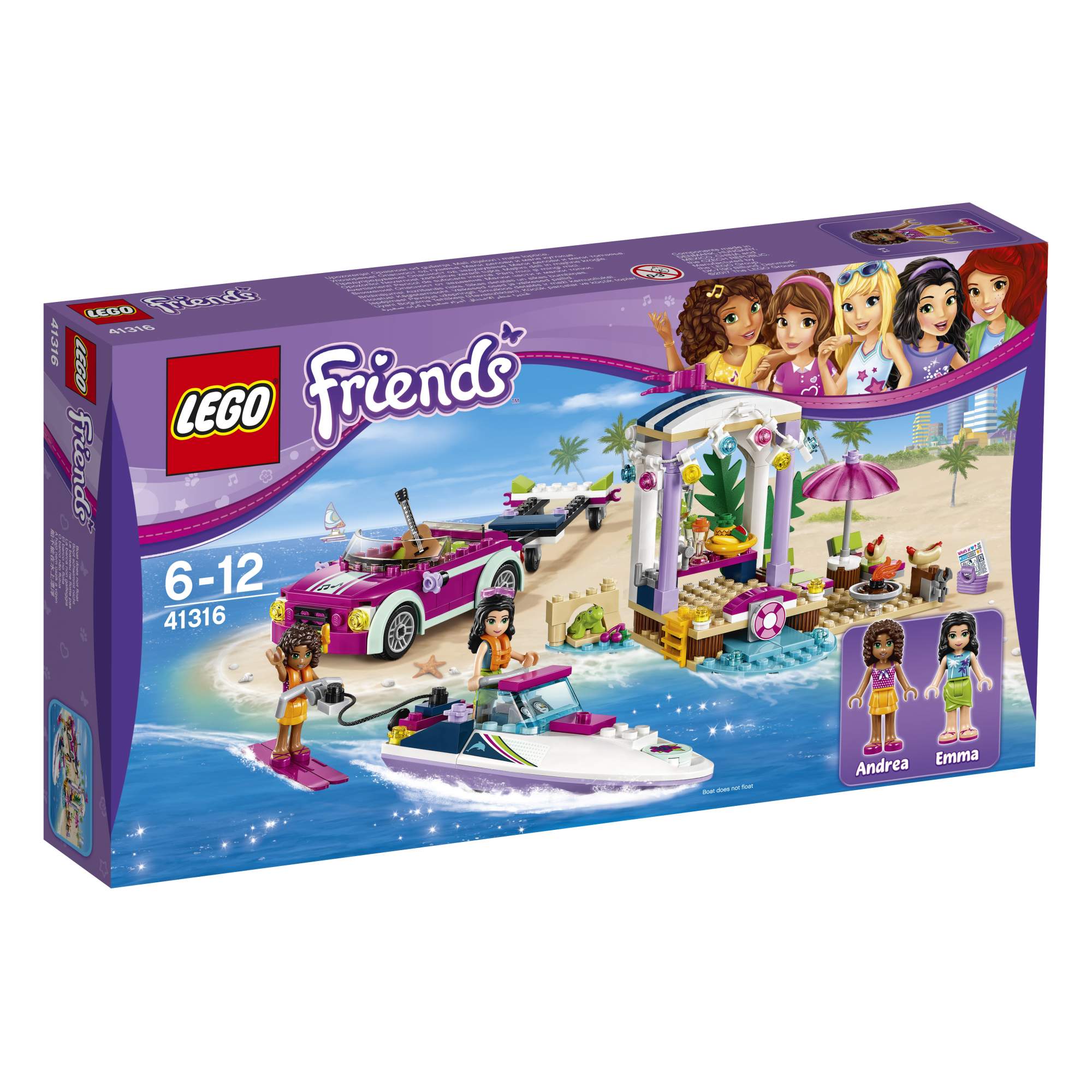 Отзывы о конструктор LEGO Friends Скоростной катер Андреа (41316) - отзывы  покупателей на Мегамаркет | конструкторы LEGO 41316 - 100000093316