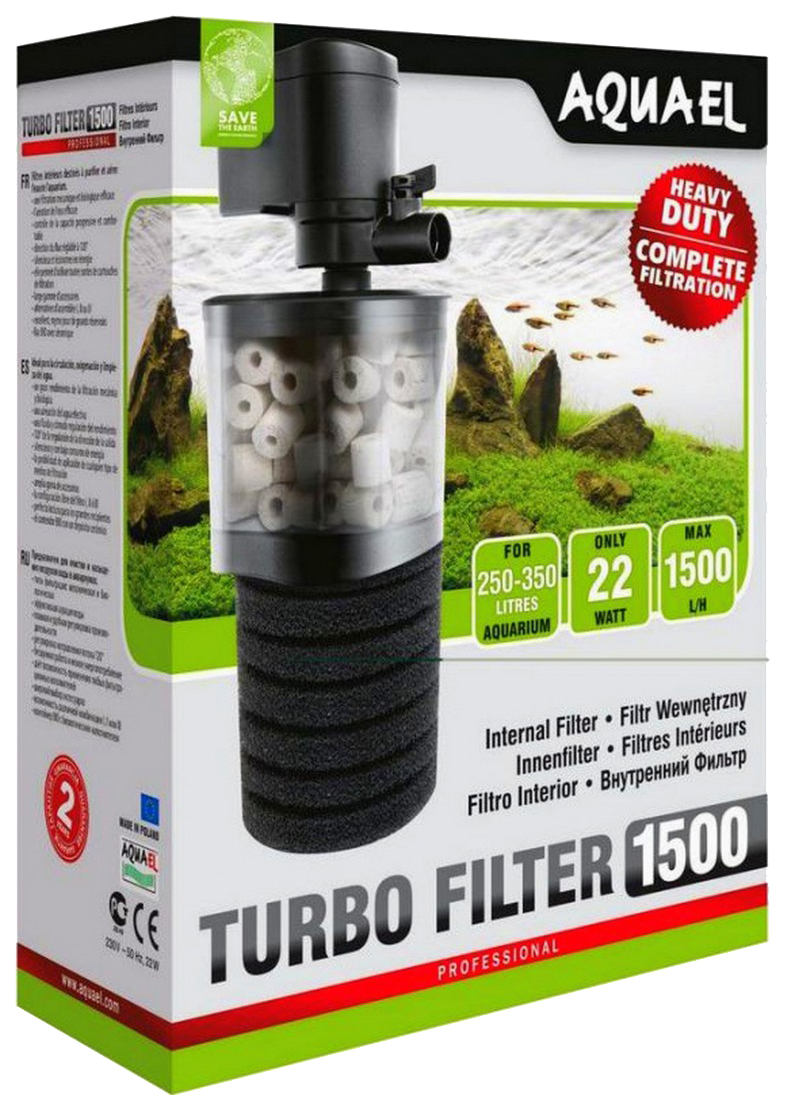 Фильтр для аквариума внутренний Aquaеl Turbo Filter 1500, 1500 л/ч, 22 Вт