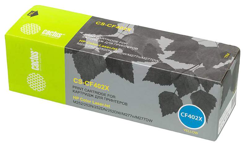 Картридж для лазерного принтера Cactus CS-CF402X желтый