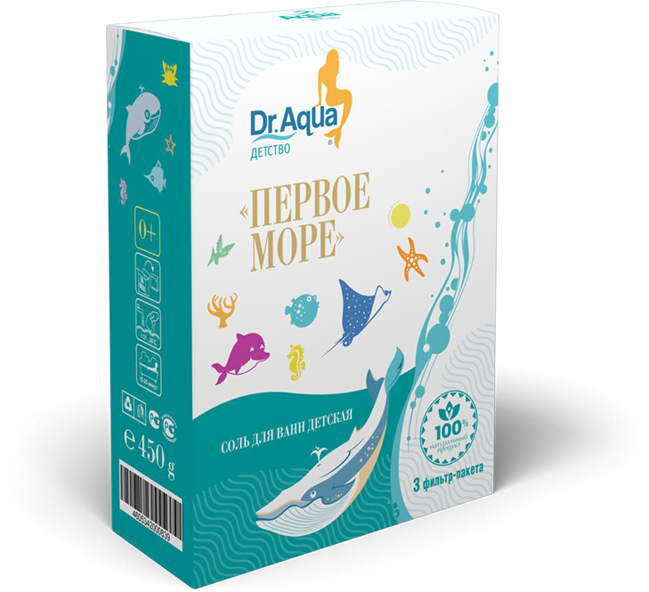 Соль для ванн детская 'Первое море' Dr. Aqua 450 гр