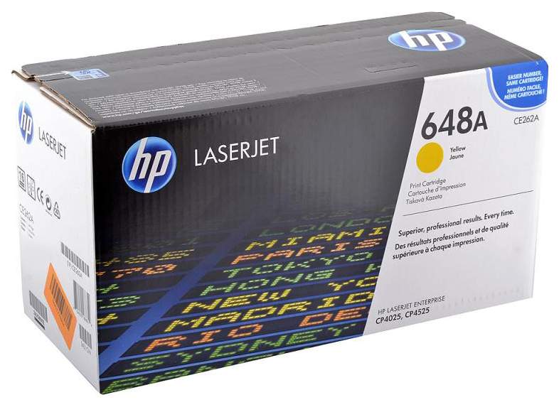 Картридж для лазерного принтера HP 648A (CE262A) желтый, оригинал