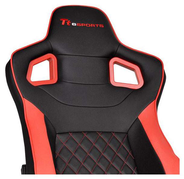 Игровое кресло Thermaltake eSPORTS GTF 100 GC-GTF-BRMFDL-01, красный/черный