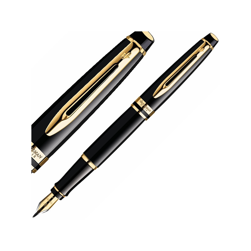 Перо для чернил купить. Ручка Waterman Black gt. Waterman Expert Black gt. Ручка Waterman w2099564. Ватерман перьевая ручка Блэк Джи ти.