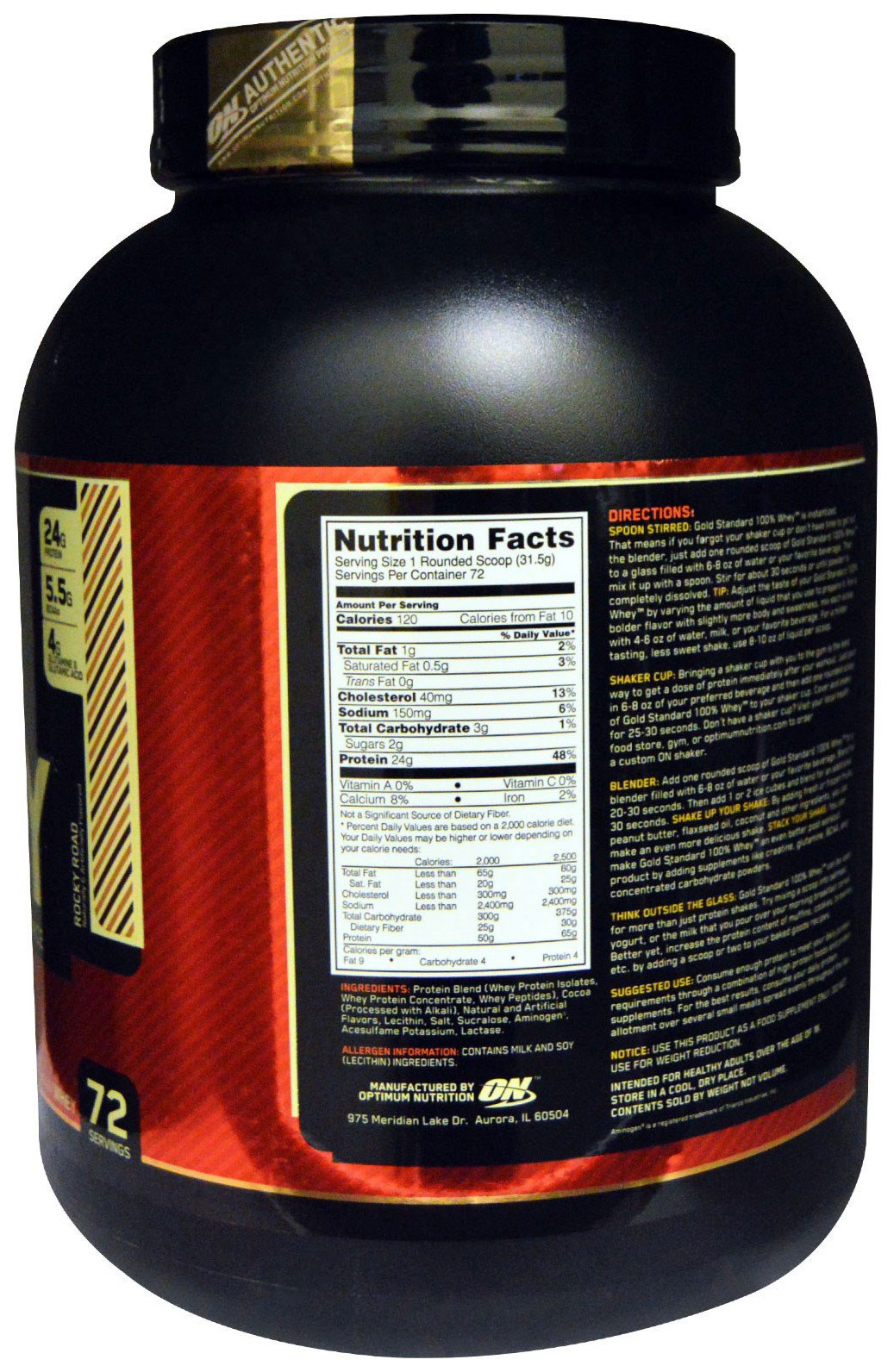 Протеин Optimum Nutrition 100% Whey Gold Standard, 2270 г, rocky road