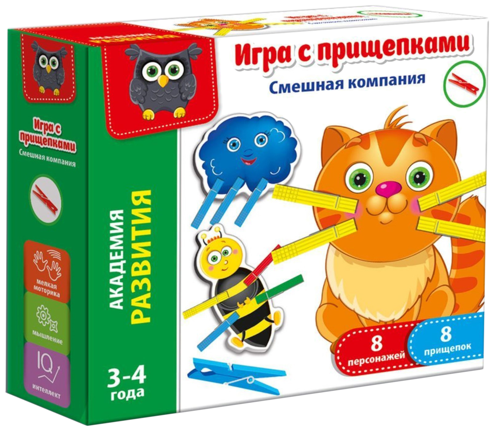 Игра с прищепками «Смешная компания» Vladi Toys – купить в Москве, цены в  интернет-магазинах на Мегамаркет