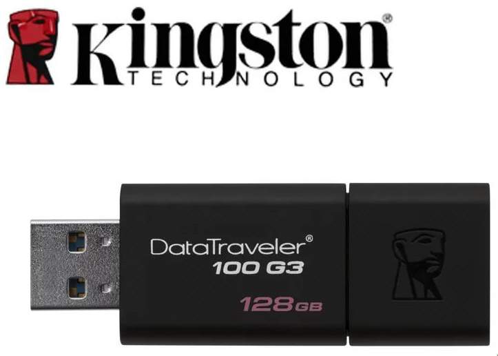 Флешка Kingston DataTraveler 100 G3 128ГБ Black (DT100G3/128GB)