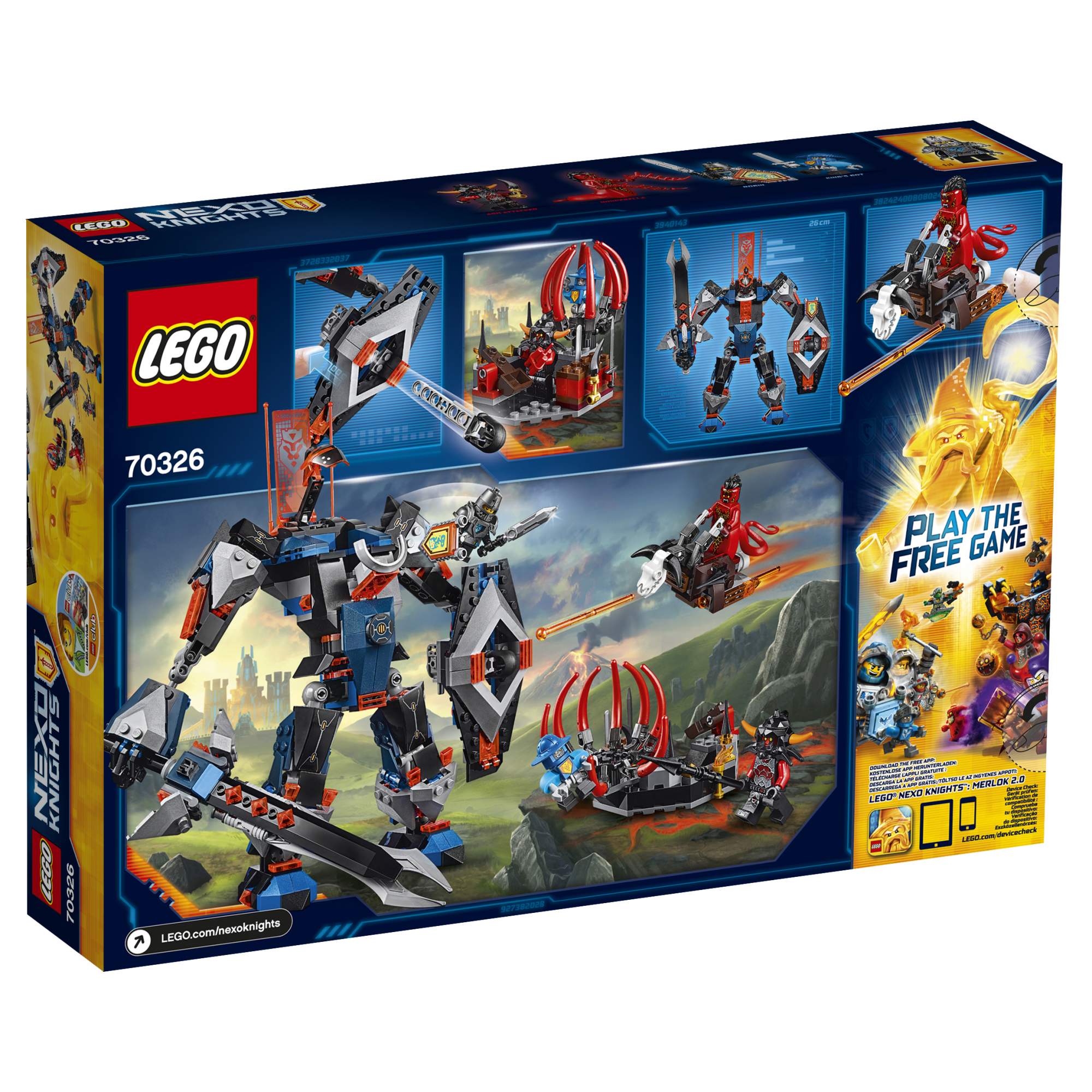 Купить конструктор LEGO Nexo Knights Робот Чёрный рыцарь (70326), цены на  Мегамаркет | Артикул: 100000093318