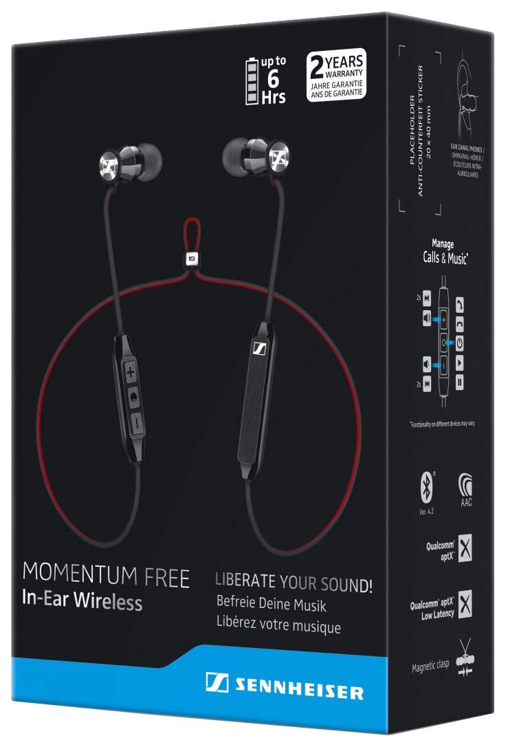 Sennheiser momentum free online m2 iebt sw black