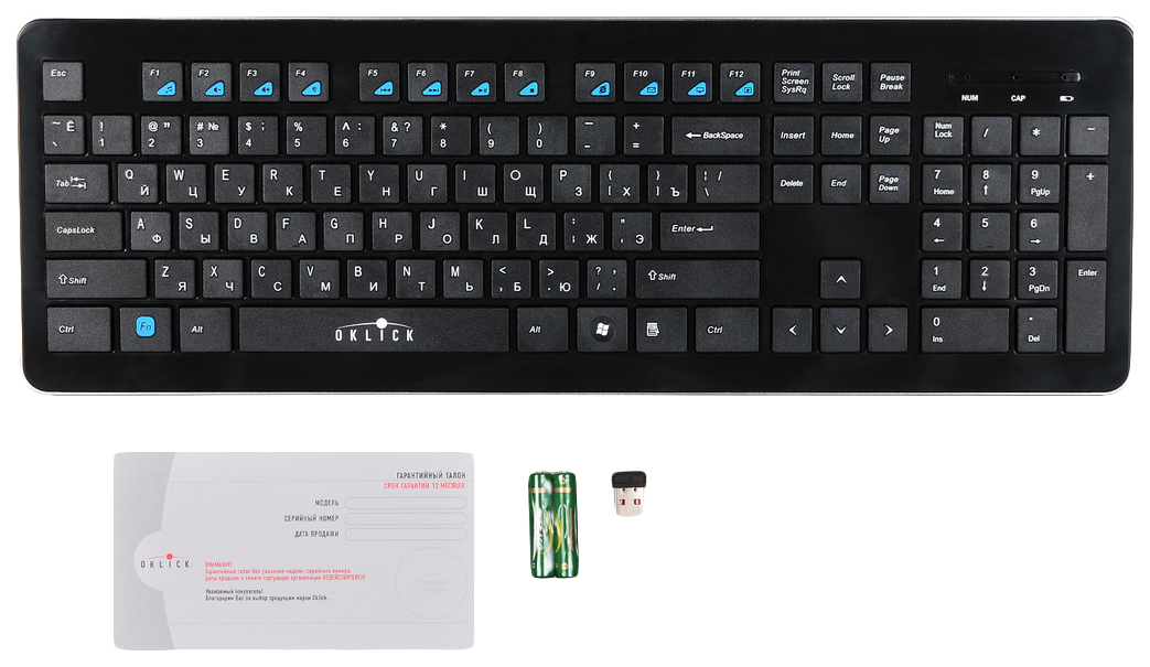 Беспроводная клавиатура OKLICK 870S Black