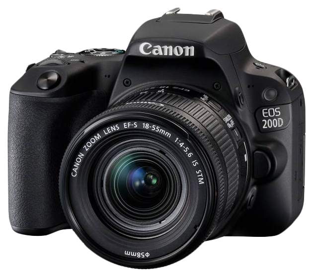 Фотоаппарат зеркальный Canon EOS 200D EF-S 18-55mm IS STM Black, купить в Москве, цены в интернет-магазинах на Мегамаркет