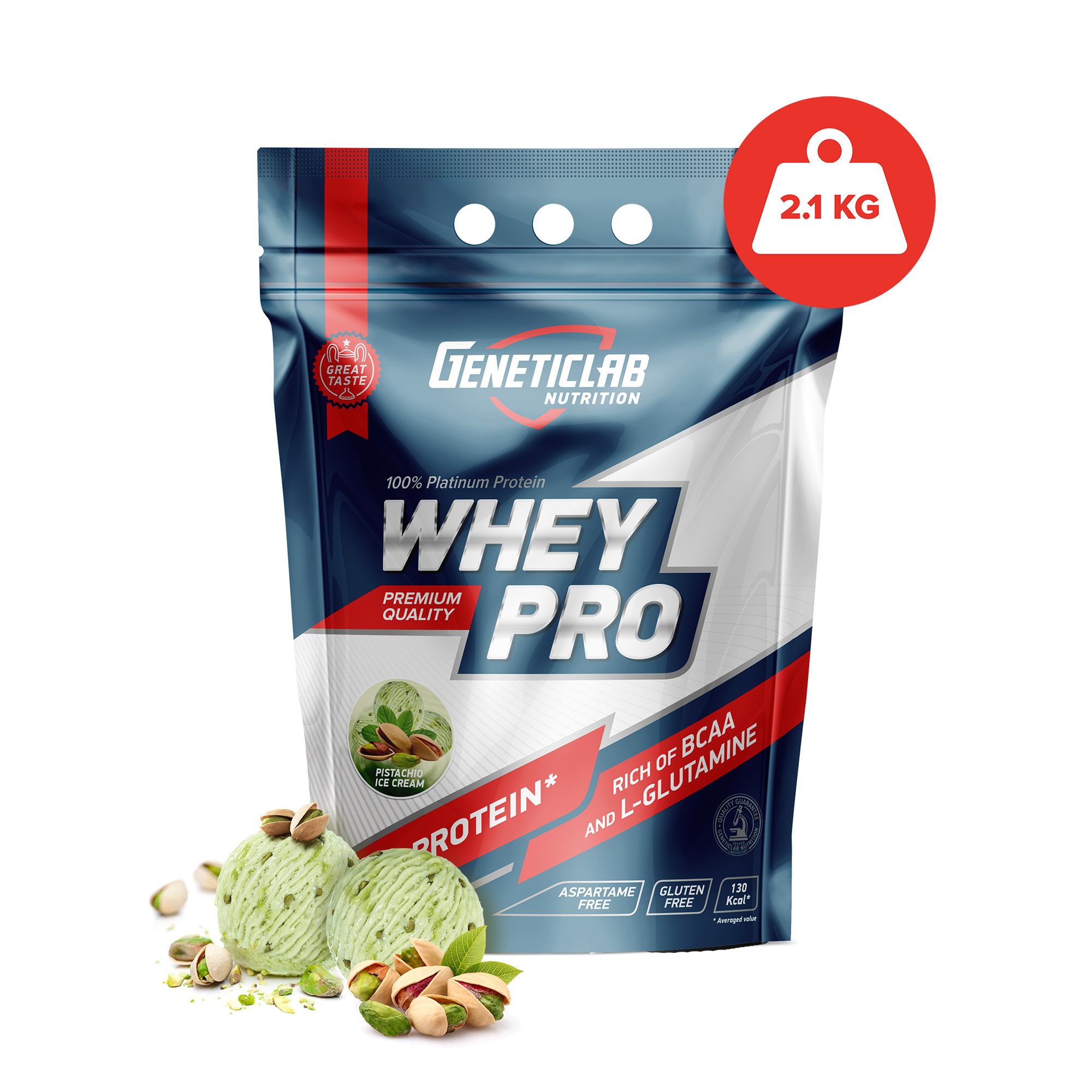 Протеин GeneticLab Nutrition Whey Pro, 2100 г, pistachio ice-cream